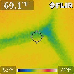 Moisture seen through infrared